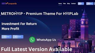 [Full Latest Version] METROHYIP   Premium Theme For HYIPLab (in Cheap Price)