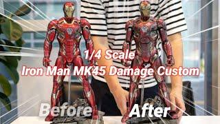 [Hot Toys] 1/4 Scale avengers2 Iron Man MK45 Damage Custom 핫토이 1/4 스케일 어벤져스2 아이언맨 마크45 데미지 커스텀