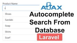 Ajax Autocomplete Search From Database In Laravel In Hindi