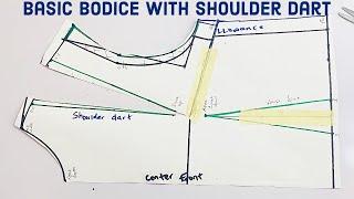 How to Draft a Basic Bodice Pattern With Shoulder Dart , Updated . Teach Yourself How to Sew