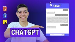 Como CRIAR um CHAT integrado com CHATGPT + HTML, CSS e JavaScript