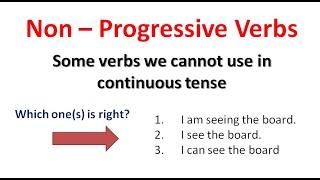 Non-Progressive Verbs | State Verb | Linking Verbs | English Grammar