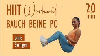 HIIT WORKOUT BAUCH BEINE PO / straffe und forme BBP ohne Springen | Katja Seifried