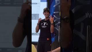 Hugo Prado contando como venceu o alemão Karl Platt no Mundial de MTB Maratona
