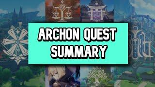 Archon Quest Recap  2 Hours of Genshin Lore To Relax/Study To | Genshin Impact Story Explained