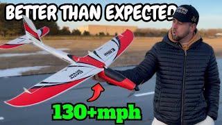 How to fly FAST - The NEW E-flite Electrostreak 1.1m RC Airplane (EXTREME WINDS)