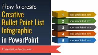 Creative Bullet Point List Infographic in PowerPoint