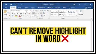 FIX - Can’t Remove Highlighting In Word || Remove Highlighting in Word Not Working