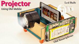 How to make Projector using Old Smartphone | DIY Mobile Projector Science Project