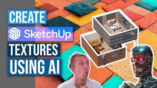 How I created SketchUp textures using AI | You should Too! | MidJourney | 