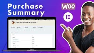 Create a Purchase Summary Page using Elementor [Elementor WooCommerce Shop]