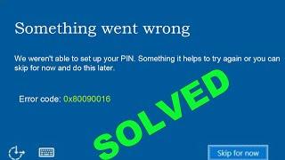 Easy Fix Something Went Wrong Problem | Error Code 0x80090016 | Windows 7/8/10