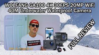 WOLFANG GA100 4K 30FPS 20MP WiFi 40M Underwater Waterproof Camera Review With Footage And Mic Test