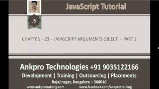 JavaScript for beginners - Chapter 24 - Arguments Object to a function - part 2