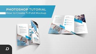 How to create Trifold Brochure mockup in photoshop CC 2020? Photoshop Tutorial