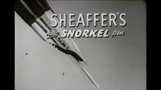 Sheaffer Snorkel, Feathertouch Ballpoint, and Cartridge Pen TV ad Compilation - 1950s