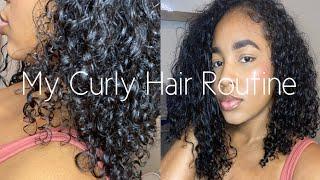 my curly hair routine: In Depth Tutorial + my favorite hair growth serum + beginner friendly