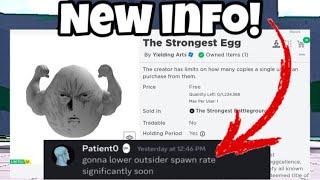 NEW THE STRONGEST EGG QUEST INFO | The Strongest Battlegrounds