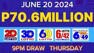 9PM LOTTO RESULTS TODAY JUNE 20 2024 (Complete Details)
