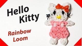 HELLO KITTY (Хэллоу Китти) из резинок Rainbow Loom Bands. Урок 154
