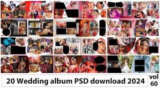 20 Wedding album PSD download 2024 Free download PSD 2024 album design in photoshop | ABTL - 60