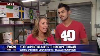 T-shirts printed to benefit Pat Tillman Foundation