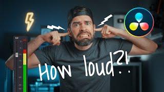 HOW LOUD Should Your Videos Be? DaVinci Resolve 19 Tutorial [audio levels, compression, volume]