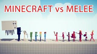 MINECRAFT Team vs MELEE Team - Totally Accurate Battle Simulator TABS