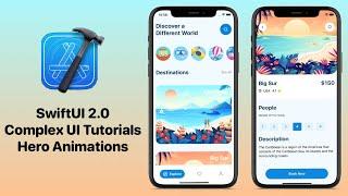 SwiftUI Travel App UI - SwiftUI 2.0 Complex UI Tutorials - Hero Animations - Matched Geometry Effect