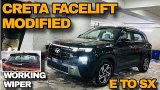 CRETA FACELIFT MODIFIED  WORKING WIPER BASE TO TOP #cretafacelift #cretafacelift2024