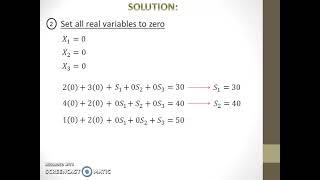 Simplex Method: Coming up with the First Table