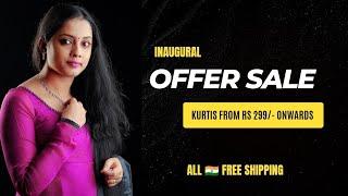 INAUGURAL OFFER SALE|KURTIS FROM 299 ONWARDS|NEW YEAR SALE|#vibgyorstylez|Ep-97