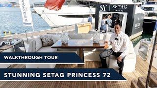 Princess 72 Superyacht! £1m Interior Refit by Setag Yachts Walkthrough Tour - Bespoke interior