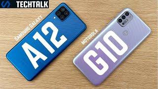 Samsung A12 2021 vs Motorola G10 || Side-by Side Comparison || Best Value Smartphone ||