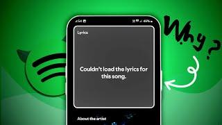 Couldn't Load the Lyrics on Spotify