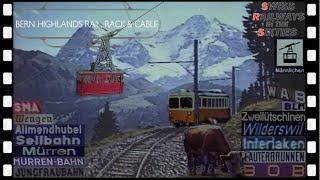 BERN Swiss mountain railways HB BOB BLM SMA WAB LWM 1959-68