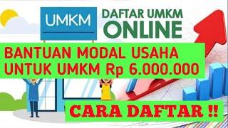 Banyak yang belum tahu ! Cara dapatkan Bantuan Modal  usaha UMKM Rp 6 juta dari KEMENSOS