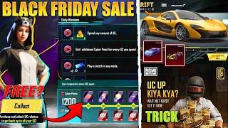 HUGE TRICK  BGMI BLACK FRIDAY SALE IS HERE || GET FREE SET || McLAREN SPIN TRICK ? || UC UP EVENT.