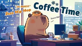 Capybara Coffee Time: Calming Music ️ Best Jazz Lo-fi Hip Hop | Chillhop | Study & Relax