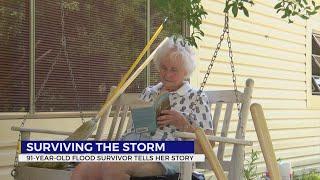 Surviving the storm alone: 91-year-old flood victim shares her story