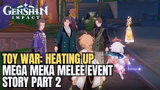 Mega Meka Melee Event Story Part 2 HD Complete | Toy War: Heating Up Caron & Livre | Genshin Impact