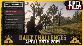 Daily Challenges List LOONS DESERT SAGE GILA MONSTERS Red Dead Online