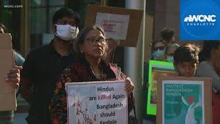 Vigil held to show support for Bangladeshi-Hindu community