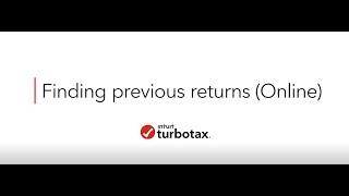 How to find previous online returns in TurboTax Canada - TurboTax Support Canada