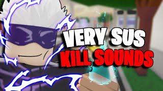 SUS CUSTOM KILL SOUND IDS | ROBLOX Jujutsu Shenanigans kill sound ids