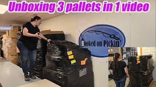 Unboxing 3 Pallets in 1 Video - Games, Games, Games, Blankets, Barbies, pens, and much more!