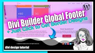 How to Make a Global Footer in Divi Themes - for Beginners