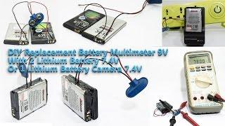 Battery Replacement 9V with dual battery lithium or one camera battery 7,4V