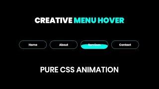 Creative Menu Hover Effect | CSS Animations