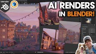 AI RENDERING in Blender! Free AI Add-On!